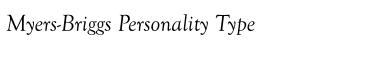 Myers-Briggs Personality Type