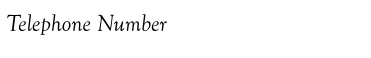 Telephone Number